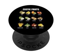 Exotic Fruit Types Botanical Illustration Chart PopSockets Adhesive PopGrip