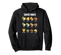 Exotic Fruit Types Botanical Illustration Chart Pullover Hoodie