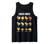 Exotic Fruit Types Botanical Illustration Chart Tank Top