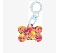 Exotic Fruits Printing Acrylic Dog Bone Ornament,Dog Tags Personalized Pet Ornament, Key Chain Bone Shaped Id Tags
