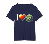 Exotic Fruits Sweet Fruits - I Love Lime T-Shirt, Women's Plus, Navy Blue, 1X