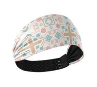 Exotic Geometric Crossing Moisture Wicking fabric headbands for women Stretchy sweat band for women for Daily use Gym Daily use cintas para el pelo de mujer