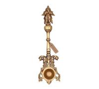 Exotic India 10" Traditional Garud Dev Brass Ritual Spoon Handcrafted Hindu Pooja Spoon for Havan, Aarti and Offering Ghee for Home Temple