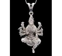 Exotic India 925 Sterling Silver Goddess Varahi Pendant Boar-Faced Saptamatrika Traditional Hindu Deity Charm for Men and Women's