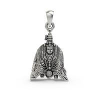 Exotic India 925 Sterling Silver Tulja Bhavani Form of Parvati Pendant Hindu Goddess Traditional Charm for Strength and Success