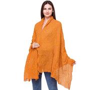 Exotic India Dupatta from Jodhpur with Tie-dye Print - Color Autumn GloryColor One Size fits Most