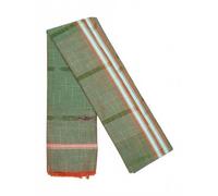 Exotic India Ikat Woven Cotton Angavastram with Modern Graph Check Patterns Traditional Men’s Cotton Wrap for Puja, Weddings