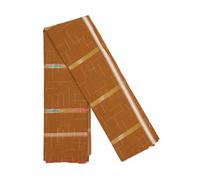 Exotic India Ikat Woven Cotton Angavastram with Modern Graph Check Patterns Traditional Men’s Cotton Wrap for Puja, Weddings