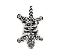 Exotic India White Tiger Yogic Asana Mat from Mirzapur - Pure Wool