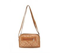 Exotic India Woven Bamboo Sling Bag with Leather Border and Strap Quiet Luxury Artisan Minimalist Styling for Women's