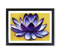 Exotic Lotus Flower H1022 Framed Print for Living Room Bedroom Home Office Décor, Wall Art Picture Ready to Hang, Black A3 Frame (46 x 34 cm)