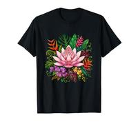 Exotic Lotus Flower Tropical Rainforest Bloom T-Shirt