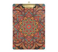 Exotic Mandala Pattern Police clipboard Acrylic Cute for Personalized clipboards for Teachers Size 9 x 12