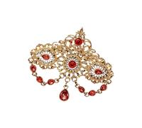 Exotic Morocco Crystals Brooch Featuring Hollow Out Designs Tassels for Bridal Women Attire Bridal Brooch