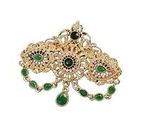 Exotic Morocco Crystals Brooch Featuring Hollow Out Designs Tassels for Bridal Women Attire Women ' s Brooch