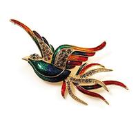 Exotic Multicoloured Flying Fire-Bird Brooch