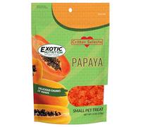 Exotic Nutrition Papaya Treat 1/2 LB - Healthy Natural Dried Fruit Treat - Rabbit, Guinea Pig, Hamster, Gerbil, Rat, Parrot, Sugar Glider, Squirrel, Birds & Small Pets
