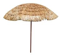 Exotic Outdoor Straw Umbrella With Sturdy Ribs Inclined, Waterproof And Sun Protection, For Garden Terrace Balcony Pool Beach, Natural Color (Size : (2m)
