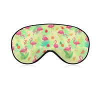 Exotic Pink Flamingos Sleep Eye Mask Blocks Light Cover Eyeshade for Men Women