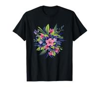 Exotic Pink Hibiscus and Jungle Flowers Bloom T-Shirt