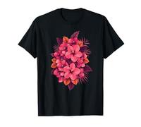 Exotic Pink Hibiscus Tropical Floral Bouquet T-Shirt