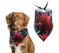 Exotic Plants Dog Bandana Triangle Dog Scarf Washable Polyester Dog Bibs Cute Pet Bandana for Medium Large Dogs Puppy and Cats