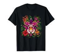 Exotic Rainforest Orchid Floral Bouquet Arrangement T-Shirt