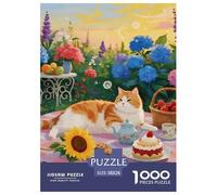 Exotic Shorthair 1000 Piece Jigsaw Puzzles for Adults And Kids with Extra Fun Challenges Pet Cat Home Decors Premium Box Packaging 38x26cm/1000pcs