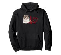 Exotic Shorthair Cat Heartbeat EKG Pet Owner Love Pullover Hoodie