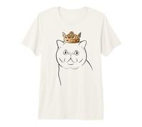 Exotic Shorthair Cat Wearing Crown Premium T-Shirt