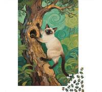 Exotic Shorthair Jigsaw Puzzles for Adults 1000 Piece Climb Tree Educational Decoration Puzzles Toy Family for Aduits And Kids Age 12 Years UP 1000pcs (75x50cm)
