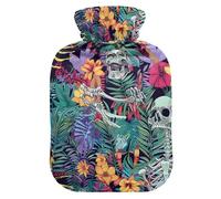 Exotic Skeleton hot Water Bottle with Soft Cover, 2L hot Water Bag for Pain Relief,Pain Relief,bolsas de agua Caliente para Dolores