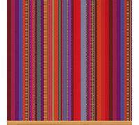 Exotic Stripes Fabric by The Yard Vintage Mexican Replicate Lines Style Upholstery Fabric for Chairs and Home DIY Projects Colorful Stripes Decorative Waterproof Fabric 2 Yards,(L184*W150cm)