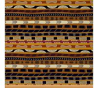 Exotic Stripes Outdoor Fabric by The Yard,African Tribal Geometric Striped Upholstery Fabric for Chairs,Ethnic Traditional Fabric for DIY Projects,1 Yard,(L92*W150cm) Orange Cream