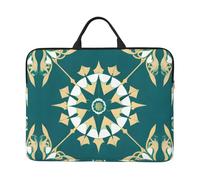 Exotic Style Floral 14-Inch Laptop Sleeve with Water-Repellent Oxford Fabric, Shock-Absorbing Pearl Cotton