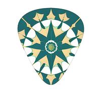 Exotic Style Floral Fashion Colour Guitar Picks 12 Pack, For Acoustic Guitar Electric Guitar Ukulele