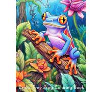 Exotic Tree Frog Coloring Page Book for Adults and Kids