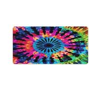 Exotic Tribe Tie Dye Style Desk Pad，Multifunctional Smooth Generic Keyboard Pad，Extended X Large Portable and Washable Desk Mat for PC Gaming, Office & Home Use