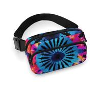 Exotic Tribe Tie Dye Style Fanny Pack for Women Men Adjustable Waist Bag Belt Bag for Travel Sports Hiking, style, 20x13cm