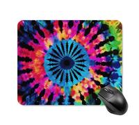 Exotic Tribe Tie Dye Style Mouse Pad Square Laptop Mouse Mat Cute Computer Mousepad Keyboard Pad Non-Slip Desk Pads for Gaming Office Work Home 20 * 25cm