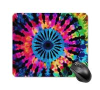 Exotic Tribe Tie Dye Style Mouse Pad Square Laptop Mouse Mat Cute Computer Mousepad Keyboard Pad Non-Slip Desk Pads for Gaming Office Work Home 25 * 30cm