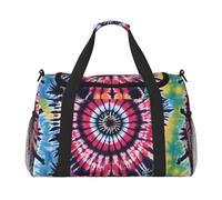 Exotic Tribe Tie Dye Style Print Ample Space Travel Duffle Bag Carry On Tote 19.7x13x10.2 in Stylish Tote for Gym