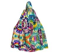 Exotic Tribe Tie Dye Style print carnival Cape,with Hood Capes Witch Costume Vampire Cloak Wizard Robe Cosplay Costume