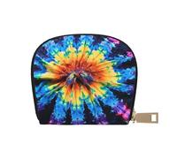 Exotic Tribe Tie Dye Style Print Coin Purse Wallet for Men&Women, Cute Leather Credit Card Holder Zipper Mini Pouch Change Purses, White, One Size, Coin Purse