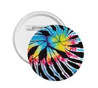 Exotic Tribe Tie Dye Style -Print Custom Round Enamel Pin - Alloy Metal Lapel Badge For Jacket, Bag, Gift Idea.