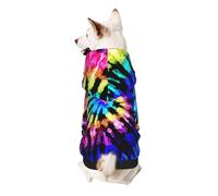 Exotic Tribe Tie Dye Style Print Dog Hoodie For Small Dogs, Warm, Soft, And Breathable Sweatshirt, Easy To Wear Jumper, Pet Winter Weather Coat Pullover