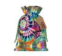 Exotic Tribe Tie Dye Style Print Drawstring Gift Bags,For Holiday Season,Birthdays,Anniversaries And Any Special Occasion