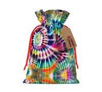 Exotic Tribe Tie Dye Style Print Drawstring Gift Bags,For Holiday Season,Birthdays,Anniversaries And Any Special Occasion
