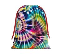 Exotic Tribe Tie Dye Style Print Gift Drawstring Decor Bag For Holiday Party Favors Birthdays Anniversaries Pouch