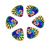 Exotic Tribe Tie Dye Style print Guitar Picks, 12PCS Premium Celluloid Guitar Pick Medium for Acoustic Guitar, Electric Guitar, Bass